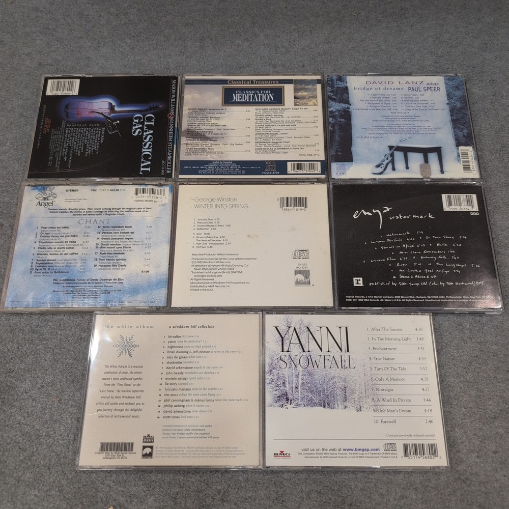 Meditation Relaxation New Age 8 CD Lot Enya Yanni George Winston Windham Hill - Picture 2 of 2